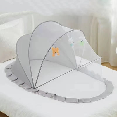 Baby Bed Infant Mosquito Nets Foldable with Cotton Pillows Portable Folding Baby Bedding Crib Netting