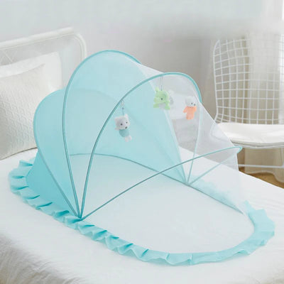 Baby Bed Infant Mosquito Nets Foldable with Cotton Pillows Portable Folding Baby Bedding Crib Netting