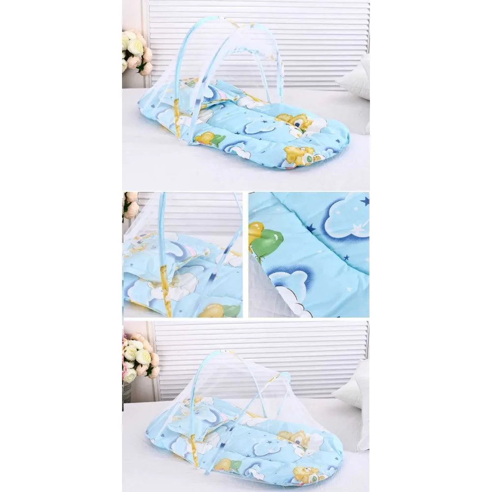 Baby Crib Mosquitoes Net Portable Foldable Infant Bed Household Anti-mosquito Mesh Cover with Cushions Small Pillows